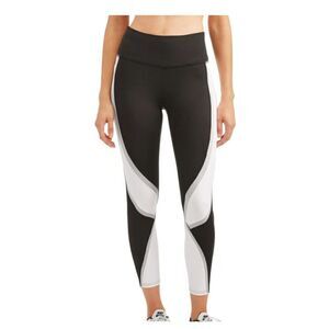 Avia Women's Active Performance Leggings Cropped Black White M